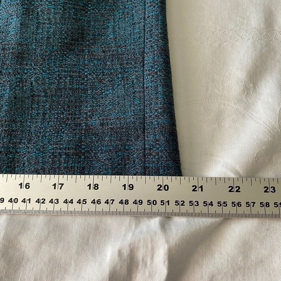 Ann Taylor Women's Teal/Black Mini Pencil Skirt Size 10 Straight Short Lined - Picture 13 of 14